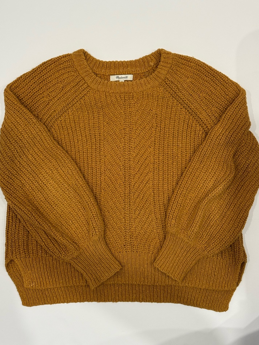 Madewell Egyptian Gold Chunky Knit Sweater